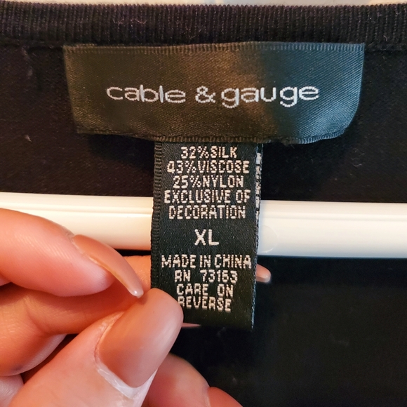 Cable & Gauge Sequenced Silk Sweater - Picture 6 of 7